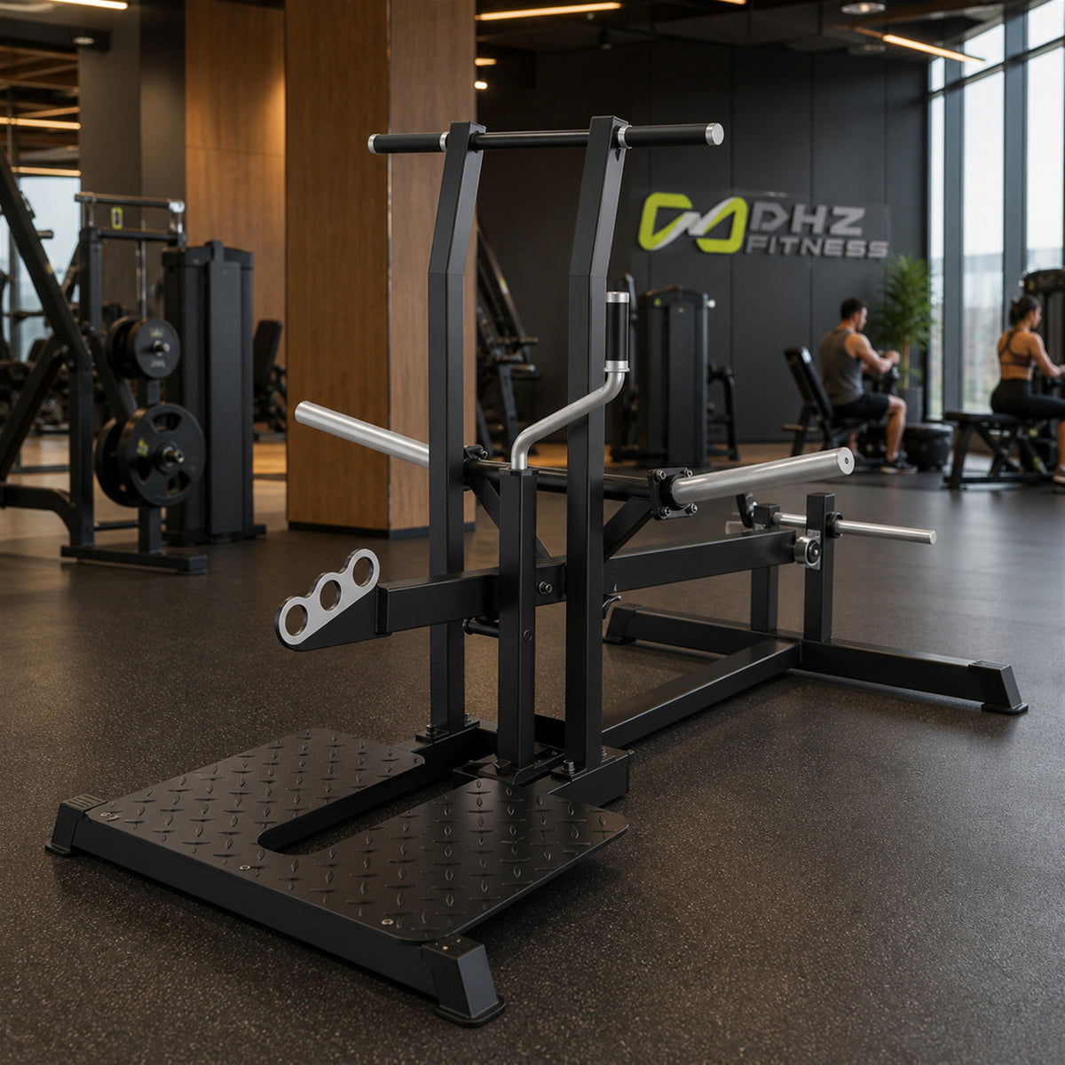 DHZ A607 Belt Squat – Produktansicht des professionellen Fitnessgeräts – Fitnessstudio, Krafttraining und kommerzieller Studioeinsatz