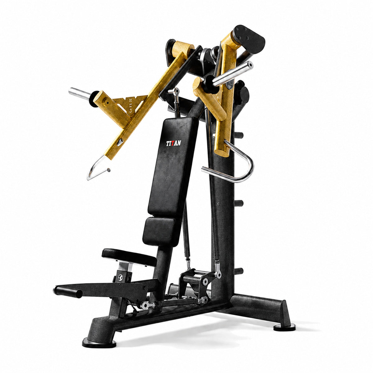 DHZ TITAN Extreme T903 Super Incline Wide Chest Press – Schrägbank – super incline wide chest press schwarz gold hauptansicht
