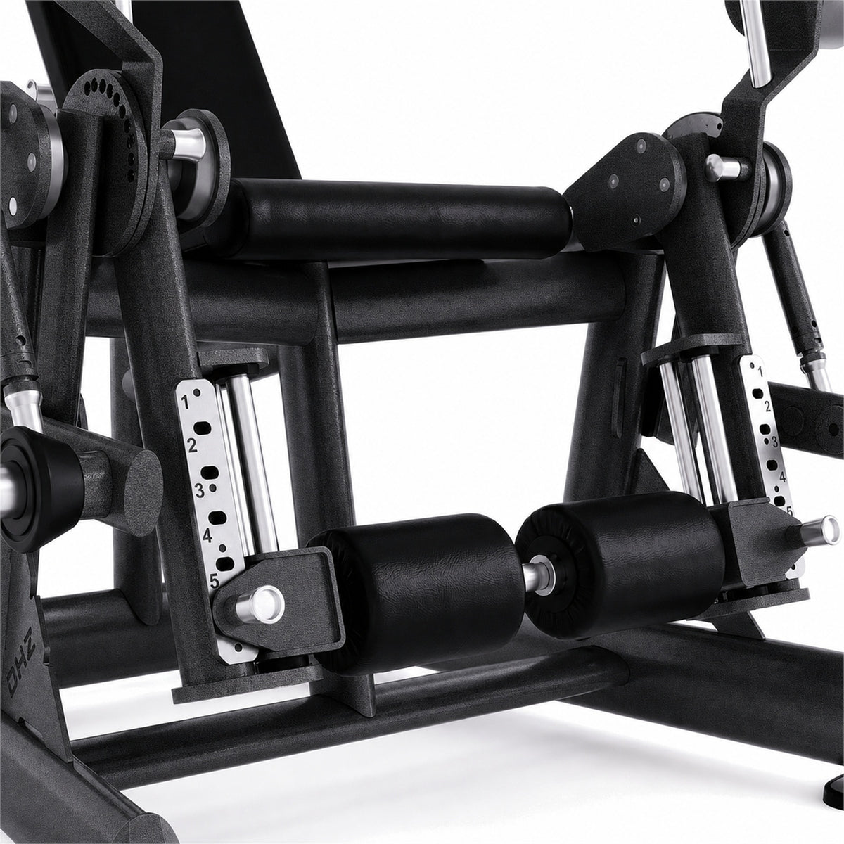 DHZ TITAN Extreme T906 Alternate Leg Extension – Beinstrecker für isoliertes Quadrizepstraining – alternate leg extension obsidian black rollen detail
