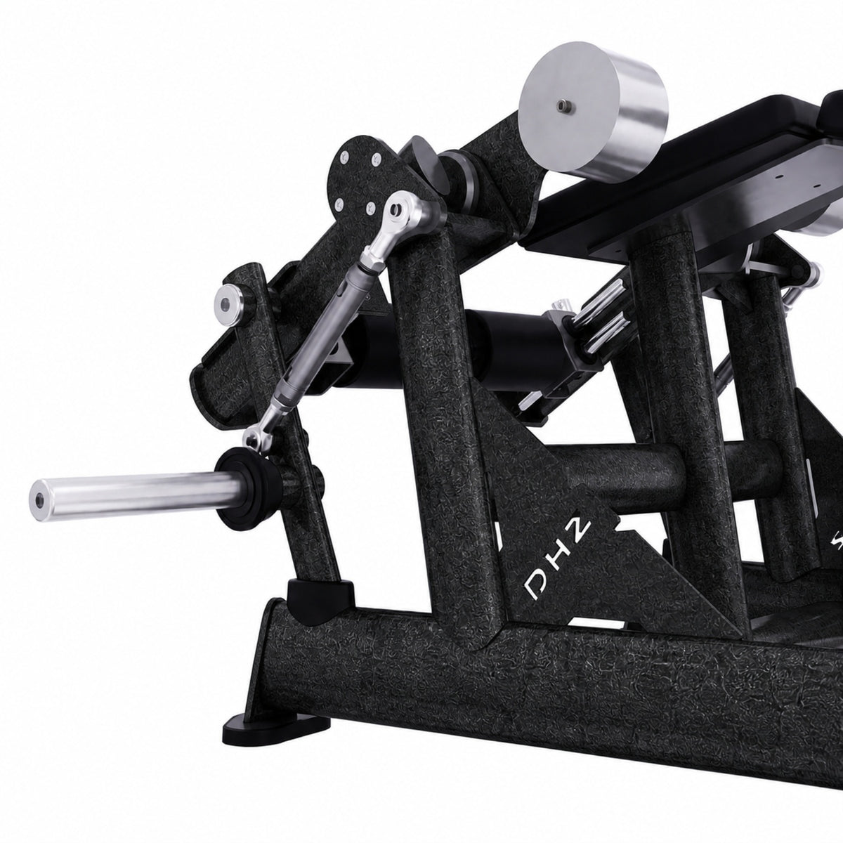 DHZ TITAN Extreme T907 Alternate Leg Curl – Beinbeuger für isoliertes Hamstring-Training – alternate leg curl obsidian black mechanik detail