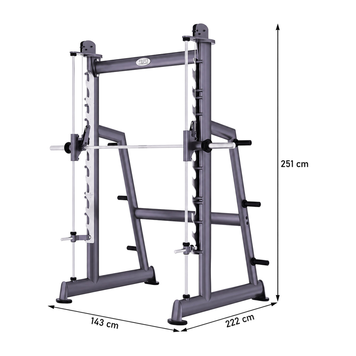 DHZ TITAN Extreme T938 Smith Squat Rack – Professionelle Smith Machine – smith squat rack abmessungen