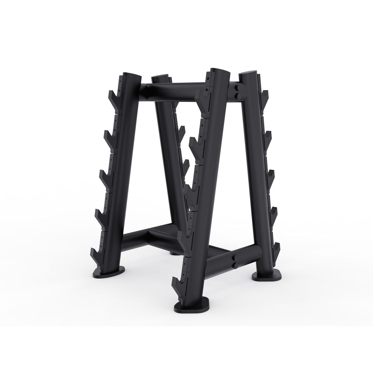 DHZ TITAN Extreme T942 Barbell Rack – Professioneller Langhantelständer – barbell rack langhantelstaender obsidian black dreiviertelansicht