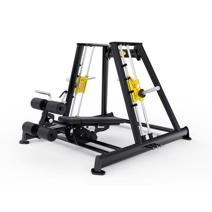 DHZ TITAN Extreme T946 Power Dual Smith Chest Press – Plate-Loaded – power dual smith chest press schwarz gold hauptansicht