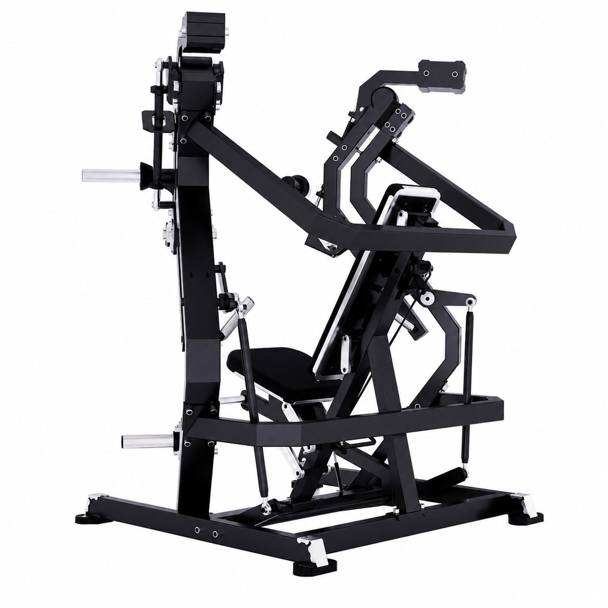 DHZ TITAN Mechanix Y910ZA Low Chest Press - Plate Loaded Brustpresse für den professionellen Einsatz – low chest press obsidian black seitenansicht