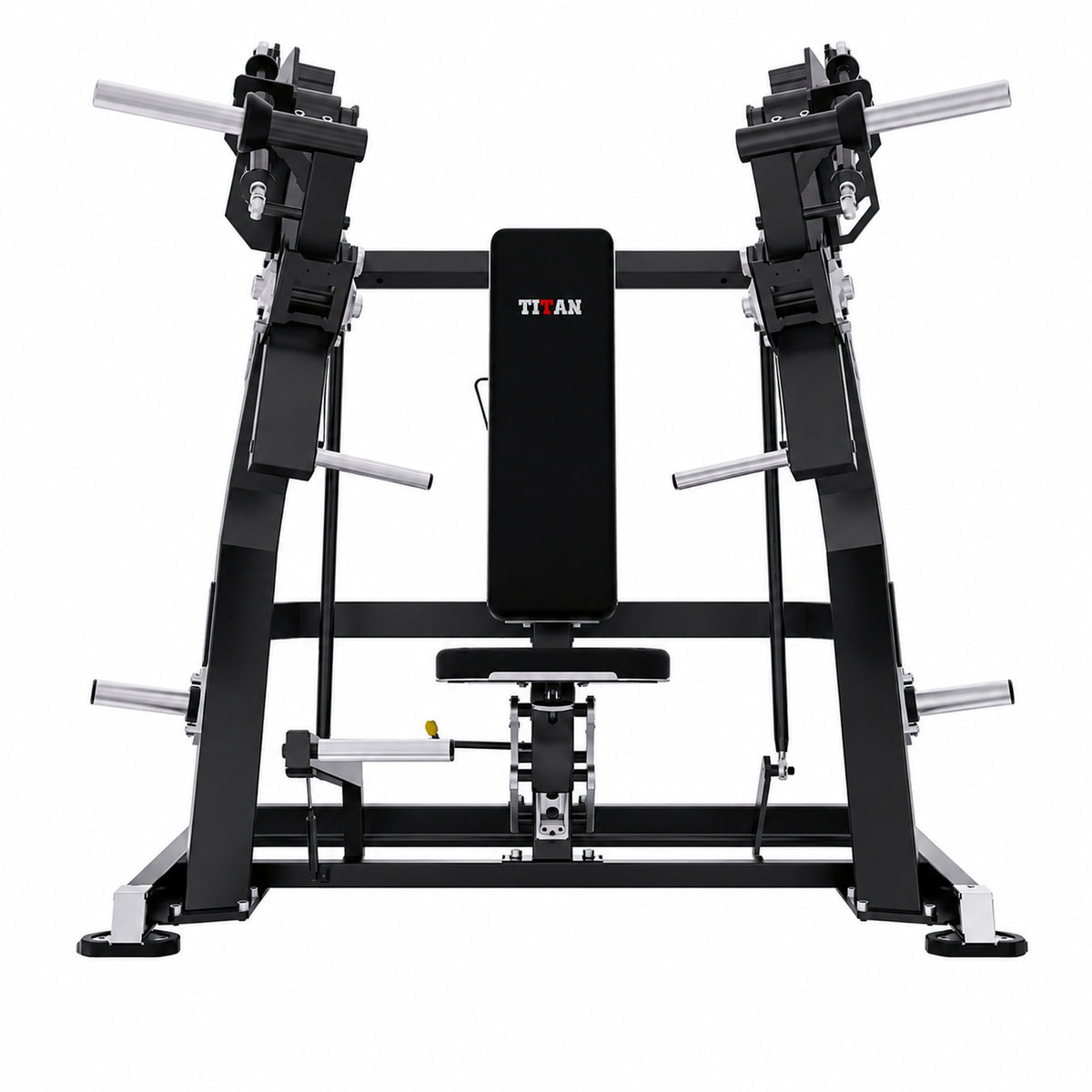 DHZ TITAN Mechanix Y915ZA Incline Chest Press - Plate Loaded Brustpresse für obere Brust – incline chest press obsidian black frontansicht