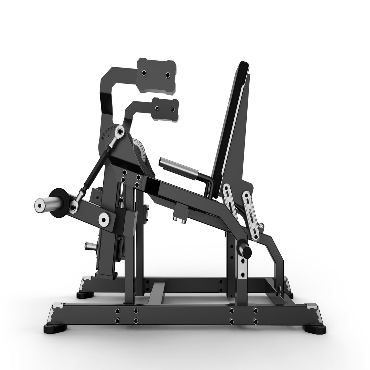 DHZ TITAN Mechanix Y960ZA Leg Extension - Plate Loaded Beinstrecker für isoliertes Quadrizeps-Training – leg extension obsidian black seitenansicht