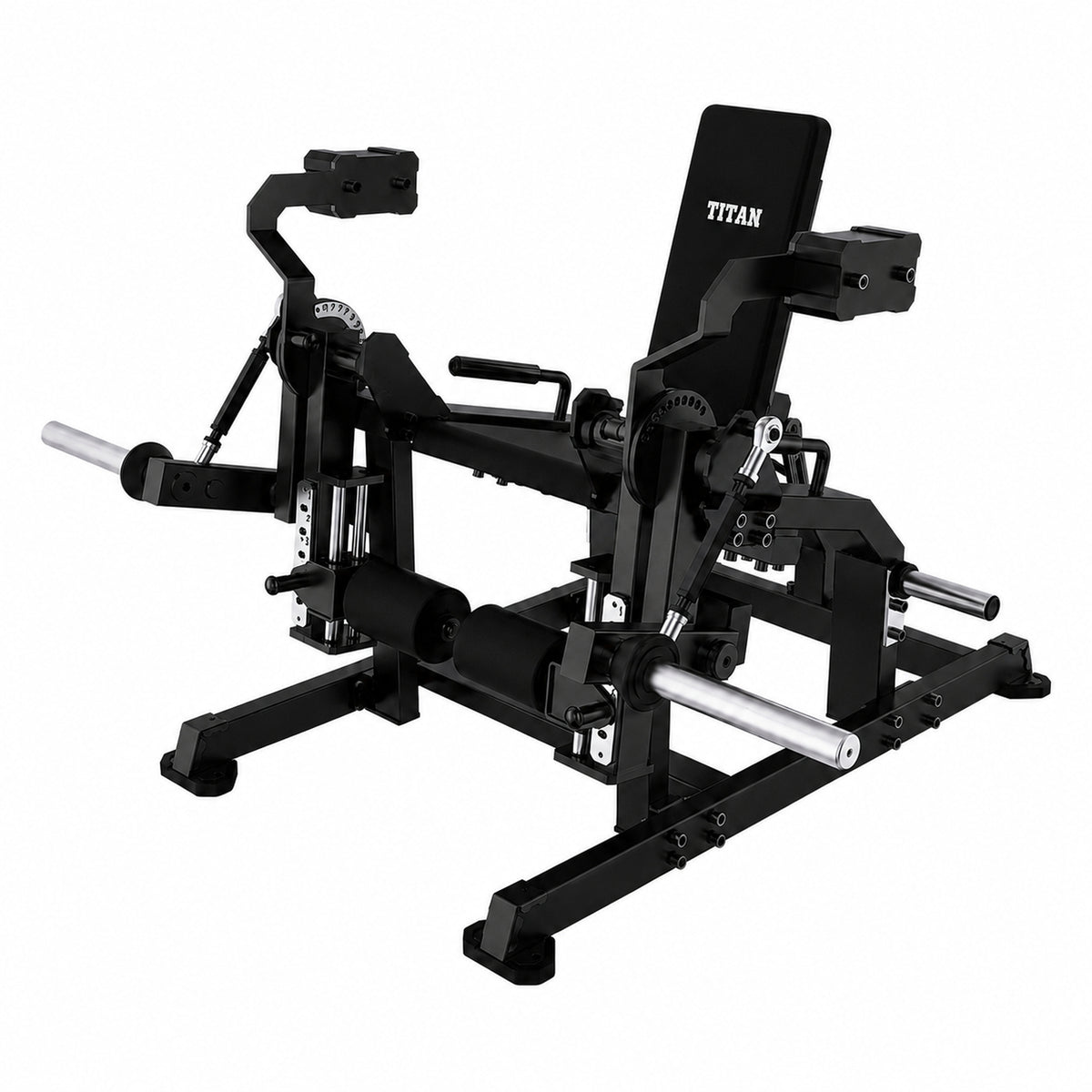DHZ TITAN Mechanix Y961ZAG Leg Extension – Plate Loaded Beinstrecker – dhz titan mechanix y961zag leg extension obsidian black hauptansicht 