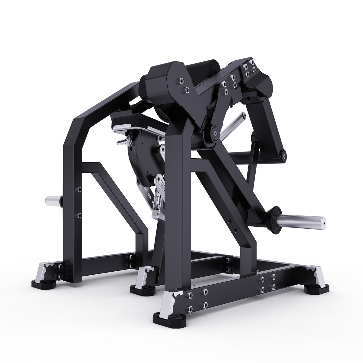 DHZ TITAN Mechanix Y970ZA Biceps Curl - Plate Loaded Bizepsmaschine für isoliertes Armtraining – biceps curl obsidian black seitenansicht