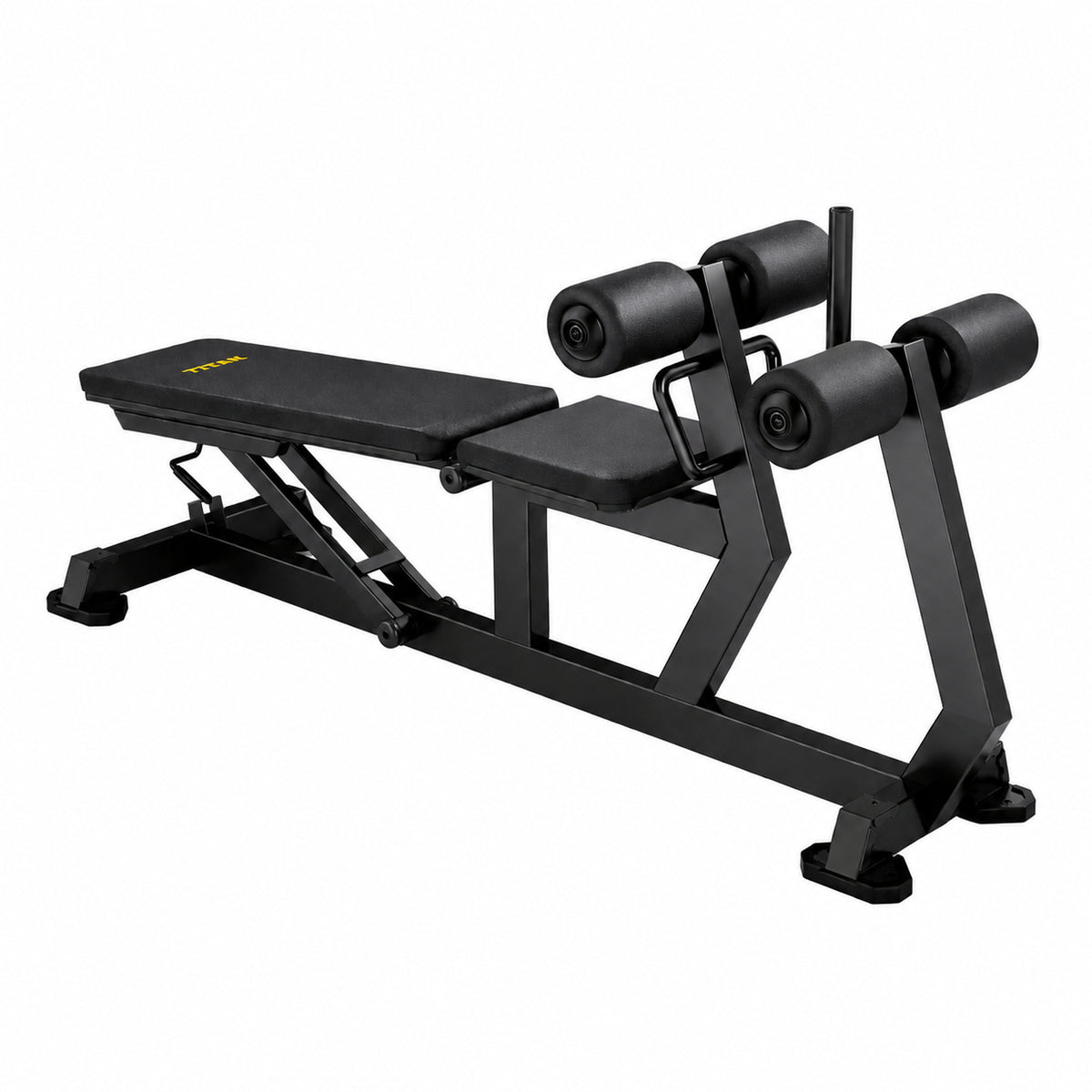 DHZ TITAN Mechanix Y977ZA Adjustable Decline Bench – Verstellbare Negativbank – adjustable decline bench obsidian black perspektivansicht