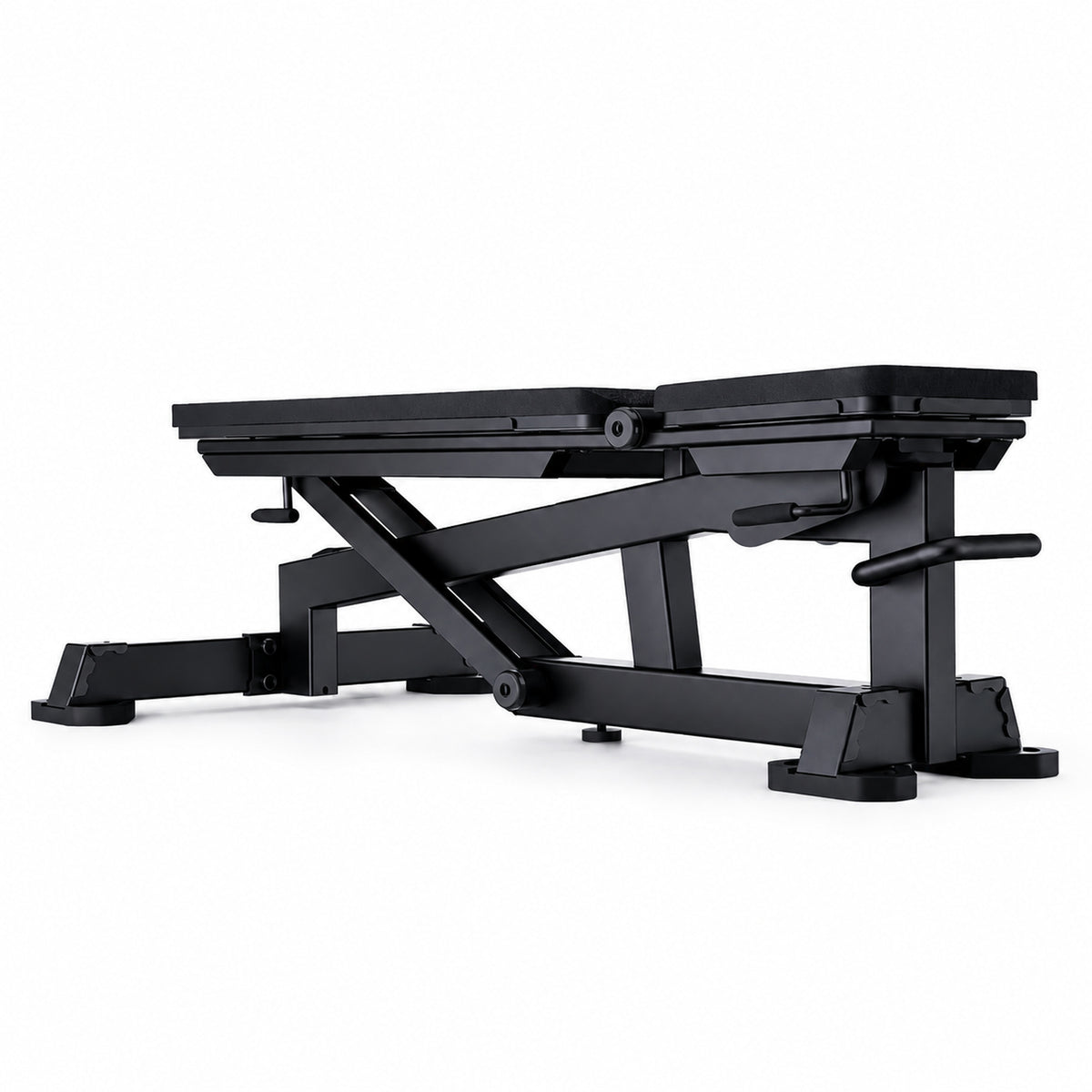 DHZ TITAN Mechanix Y978ZA Super Bench - Verstellbare Trainingsbank (FID) für Freihanteltraining – super bench obsidian black perspektivansicht
