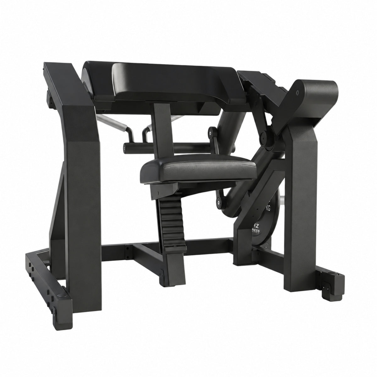 DHZ Y900 Y970 Bizepsmaschine (Biceps Curl) in Schwarz-Schwarz – Rückansicht