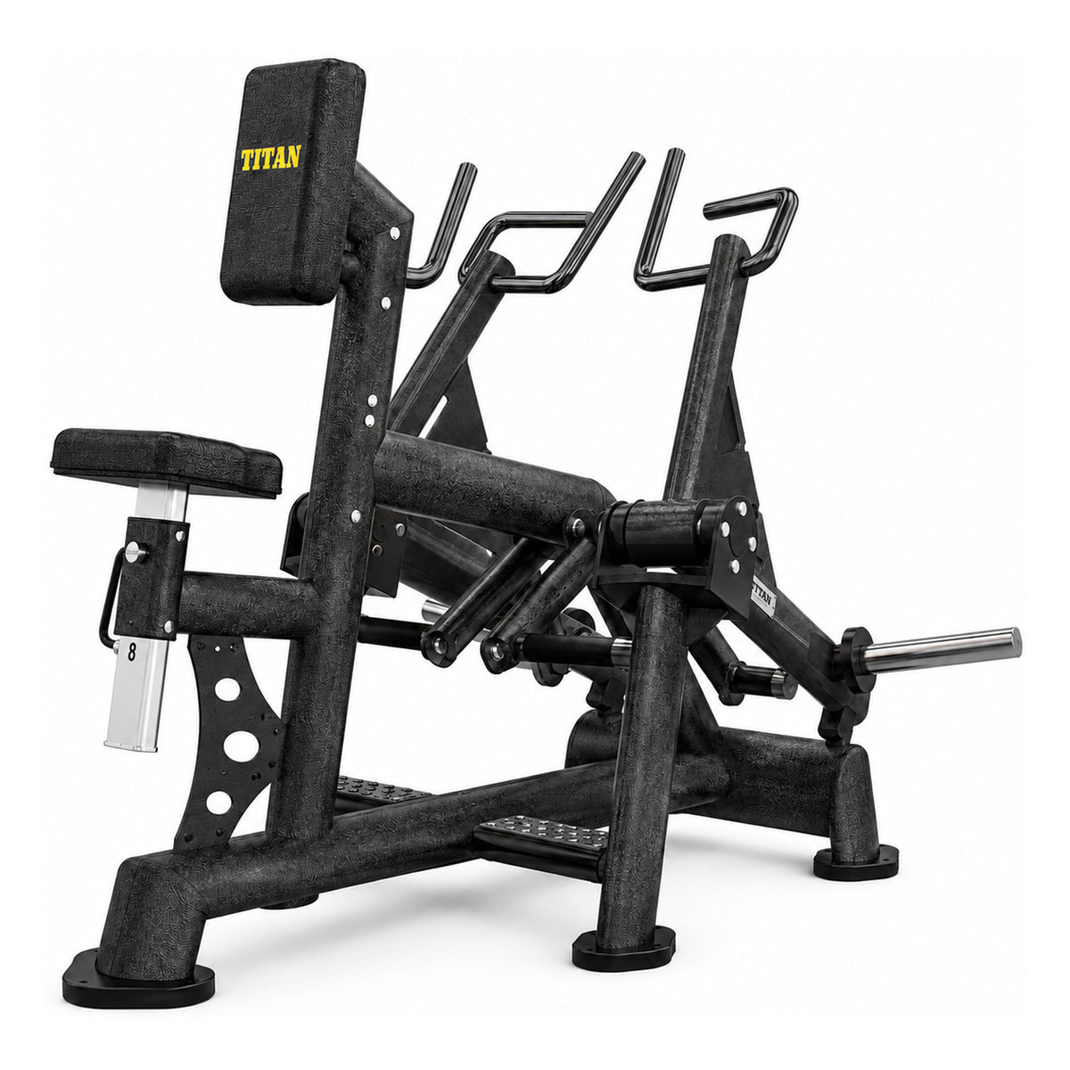 DHZ TITAN Extreme T902 Rowing Machine – Rudermaschine – Frontansicht in Obsidian Black