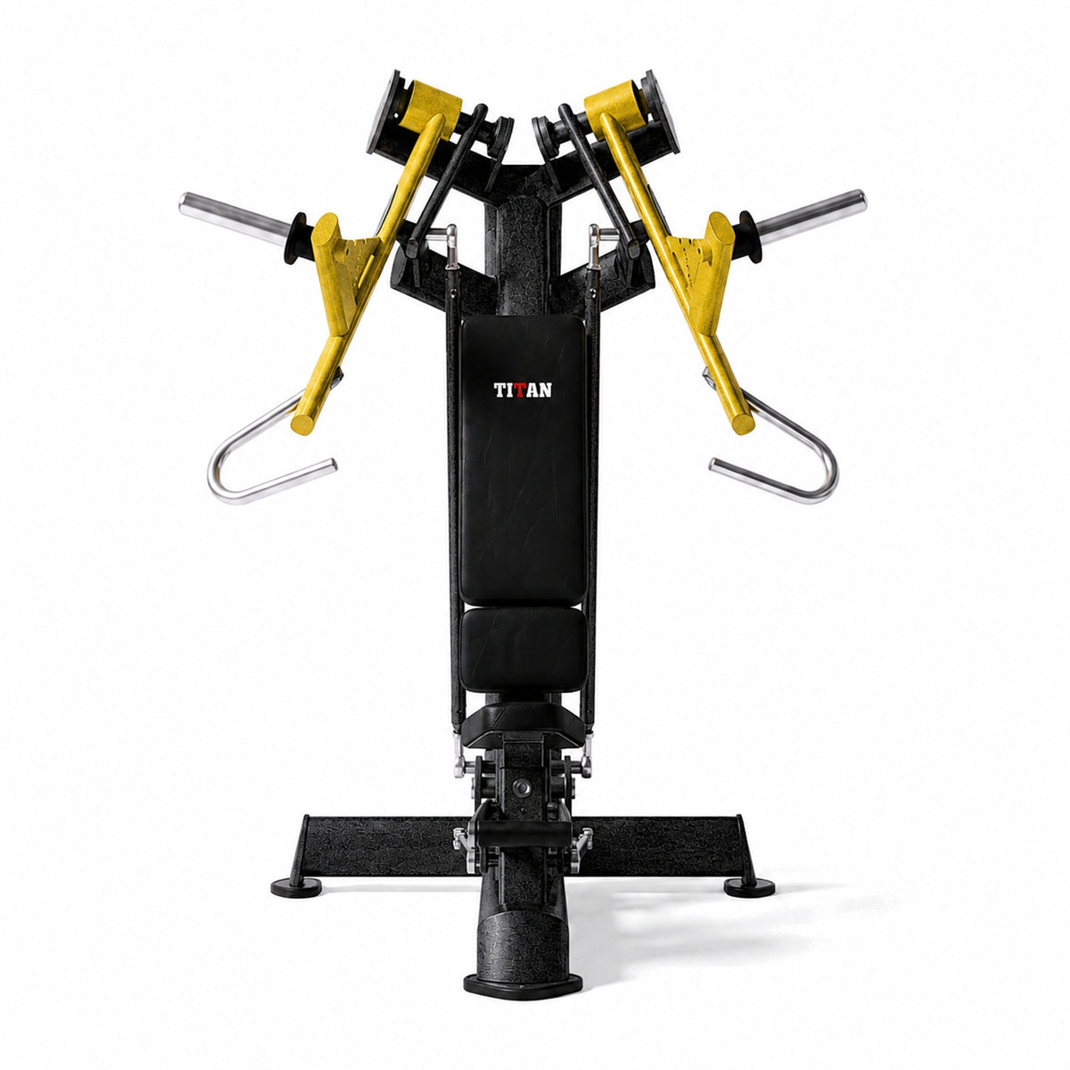 DHZ TITAN Extreme T903 Super Incline Wide Chest Press – Schrägbank – super incline wide chest press schwarz gold frontansicht