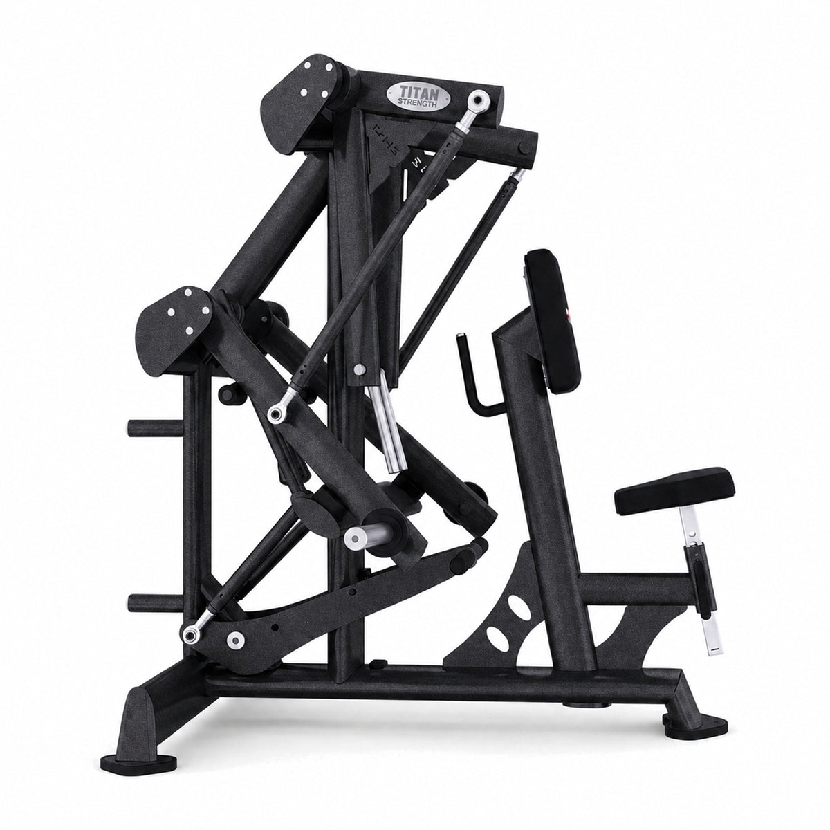 DHZ TITAN Extreme T904 Super Low Row Rudermaschine für oberen Rückenaufbau – super low row obsidian black seitenansicht