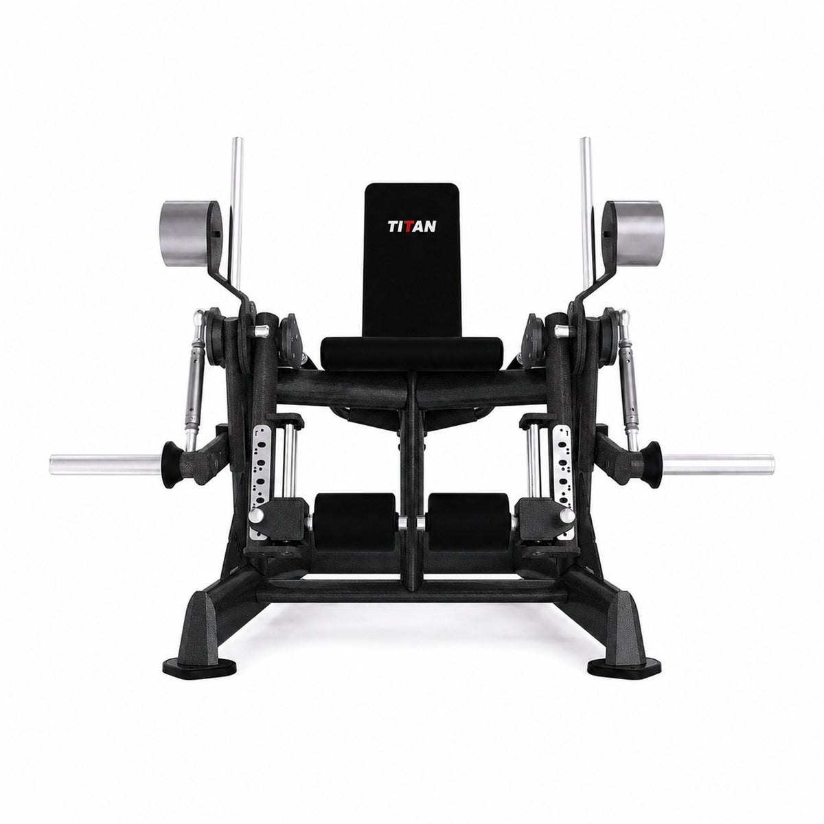 DHZ TITAN Extreme T906 Alternate Leg Extension – Beinstrecker für isoliertes Quadrizepstraining – alternate leg extension obsidian black frontansicht