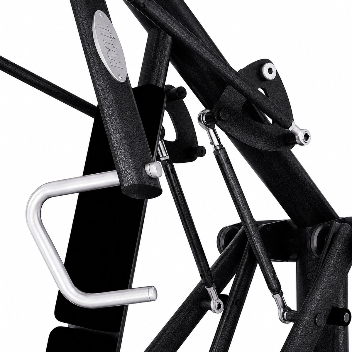 DHZ TITAN Extreme T914 Super Vertical Chest Press – Brustpresse für obere Brustmuskulatur – super vertical chest press obsidian black mechanik detail