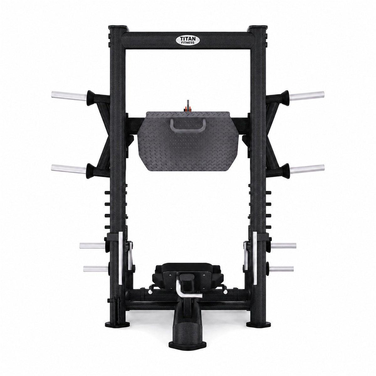 DHZ TITAN Extreme T919 Vertical Leg Press – Vertikale Beinpresse für Quadrizeps- und Beintraining – vertical leg press beinpresse obsidian black frontansicht