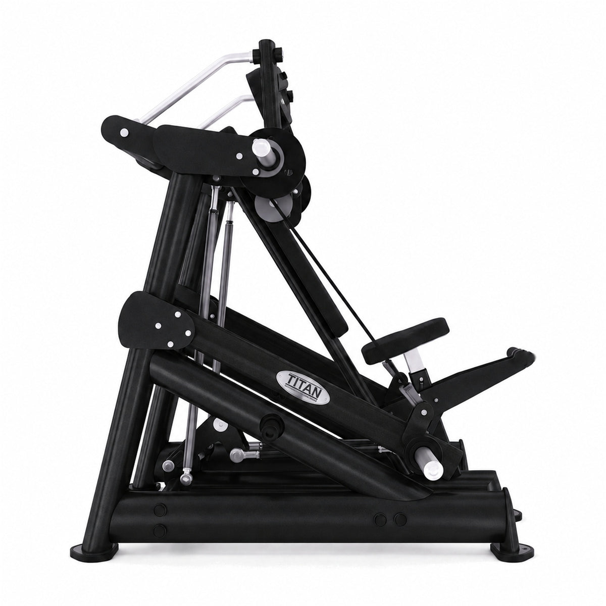 DHZ TITAN Extreme T920 Pull Over – Pullover-Maschine für Latissimus- und Oberkörpertraining – pull over latissimusmaschine obsidian black seitenansicht links