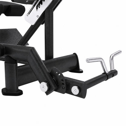 DHZ TITAN Extreme T936 Dual 45° Hip Extension – Glute- & Hamstring-Maschine – dual 45 degree hip extension obsidian black verstellung detail