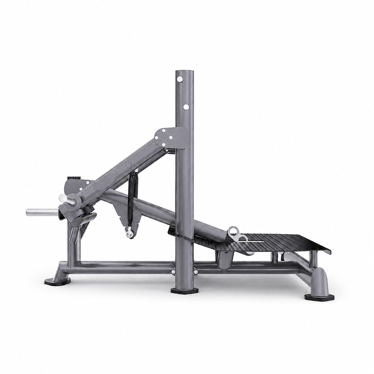 DHZ TITAN Extreme T940 Super Belt Squat – Professionelle Belt Squat Maschine für intensives Beintraining – super belt squat titan grau seitenansicht