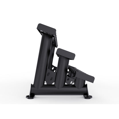 DHZ TITAN Extreme T944 3-Tier Dumbbell Rack – Kurzhantelständer – 3 tier dumbbell rack obsidian black seitenansicht