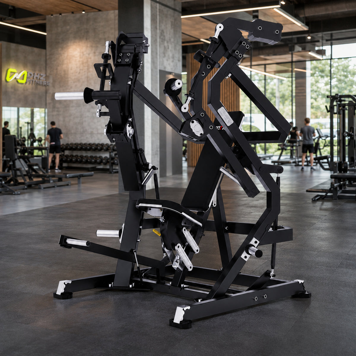 DHZ TITAN Mechanix Y910ZA Low Chest Press - Plate Loaded Brustpresse für den professionellen Einsatz – low chest press obsidian black premium