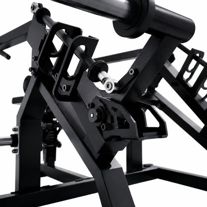 DHZ TITAN Mechanix Y965ZA Seated Dip - Plate Loaded Dip Machine für Trizeps- und Brusttraining – seated dip obsidian black hebel gelenk detail