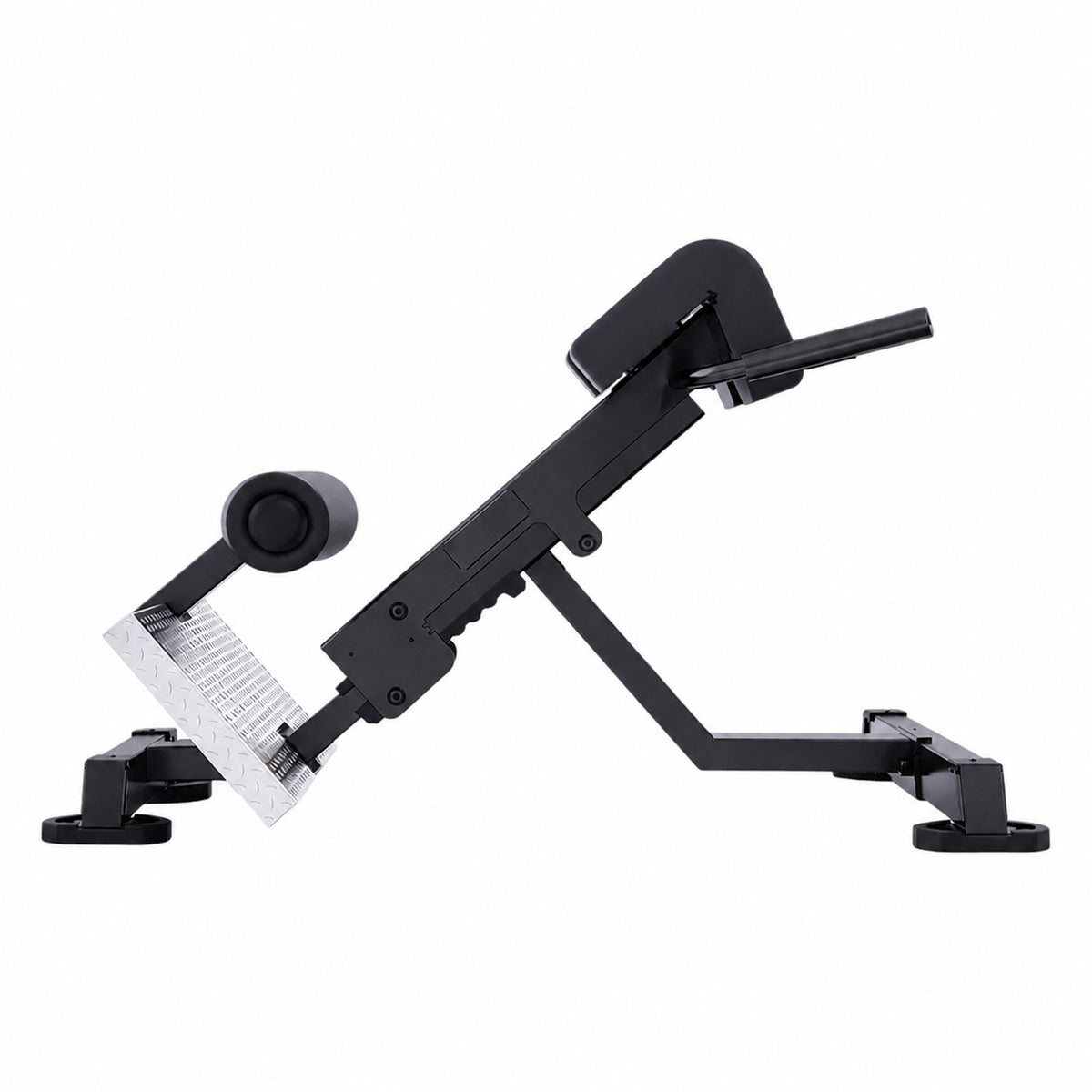 DHZ TITAN Mechanix Y975ZA Back Extension - Plate Loaded Rückenstrecker – back extension obsidian black seitenansicht rechts