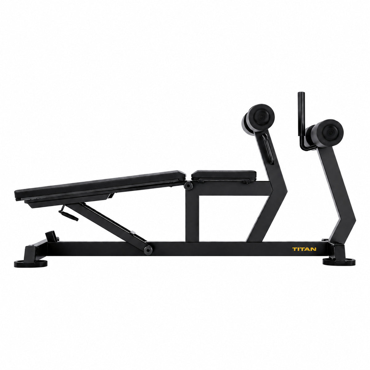 DHZ TITAN Mechanix Y977ZA Adjustable Decline Bench – Verstellbare Negativbank – adjustable decline bench obsidian black seitenansicht