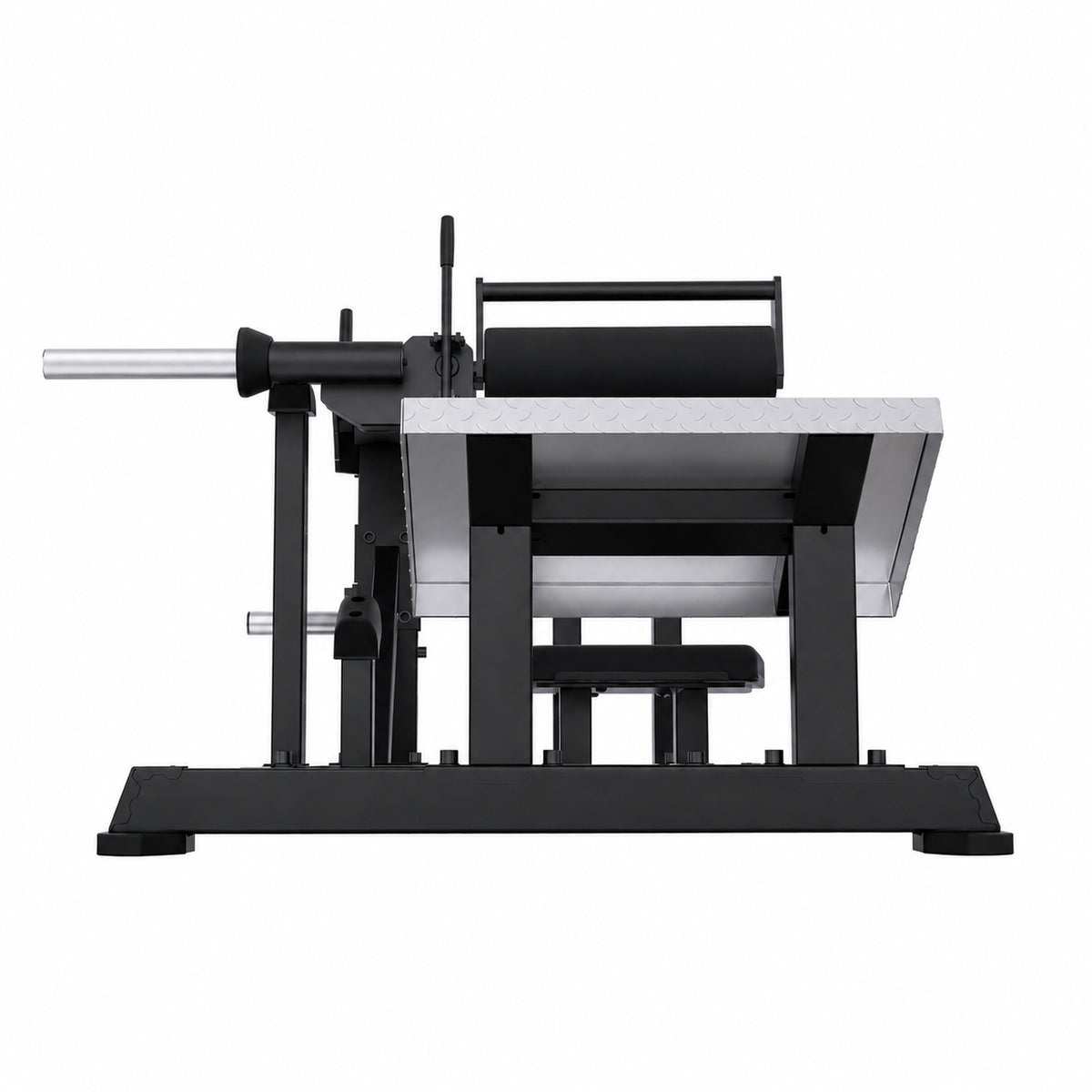 DHZ TITAN Mechanix Y984ZA Hip Thrust - Plate Loaded Gerät für Gesäßtraining – hip thrust obsidian black frontansicht