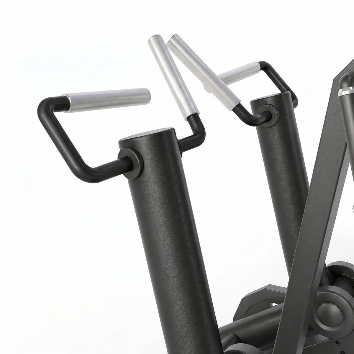 DHZ Y900 Y930 Rudermaschine (Row) in Schwarz-Schwarz – Detail der Griffe