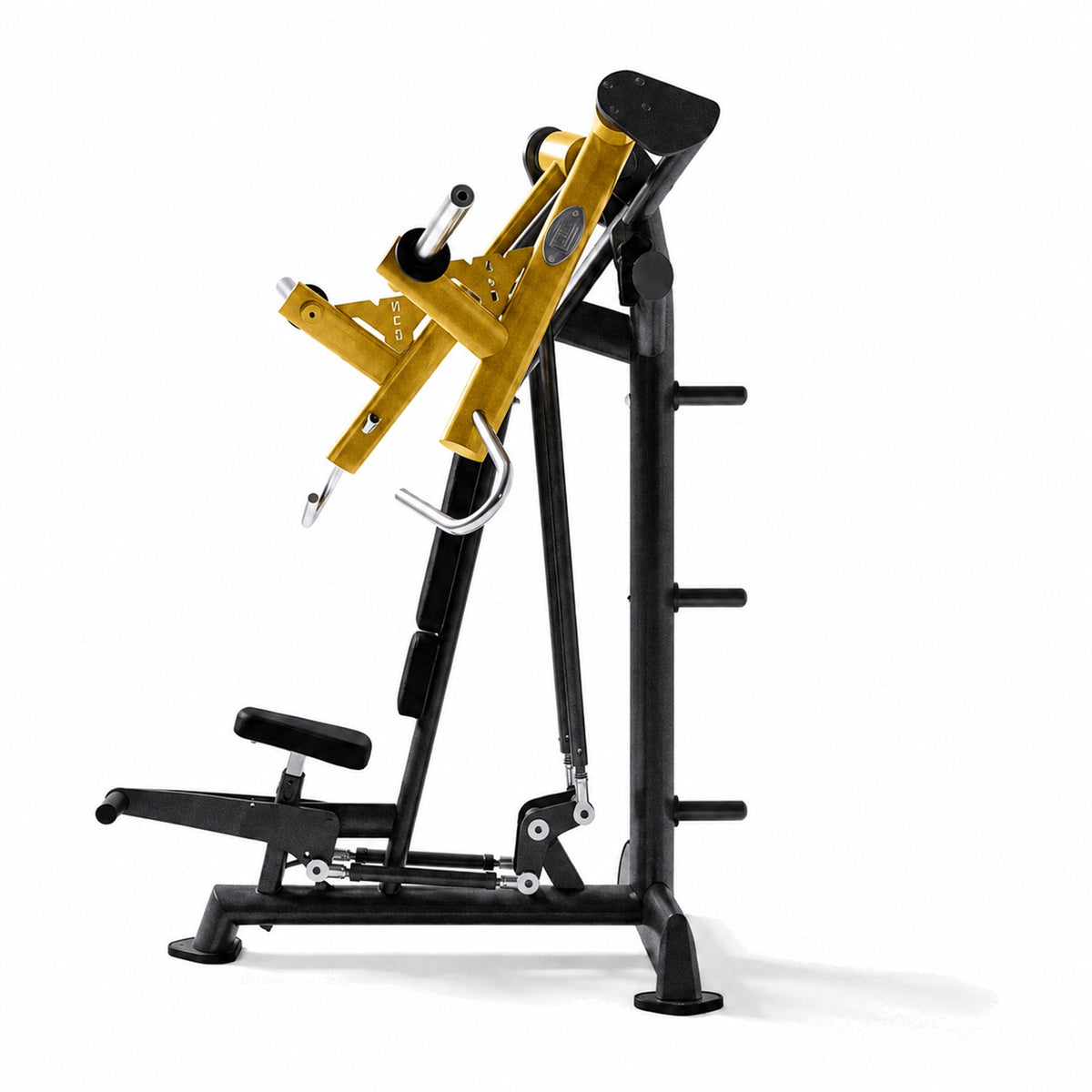 DHZ TITAN Extreme T903 Super Incline Wide Chest Press – Schrägbank – super incline wide chest press schwarz gold seitenansicht