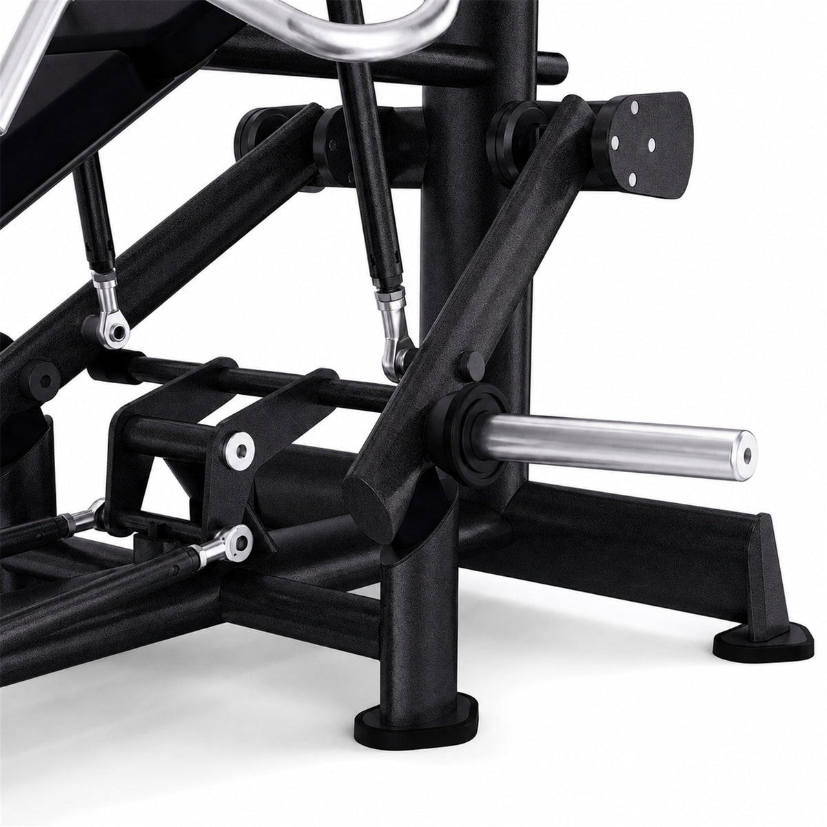 DHZ TITAN Extreme T910 Super Incline Chest Press – Schrägbank Brustpresse für obere Brust – super incline chest press obsidian black rahmen detail