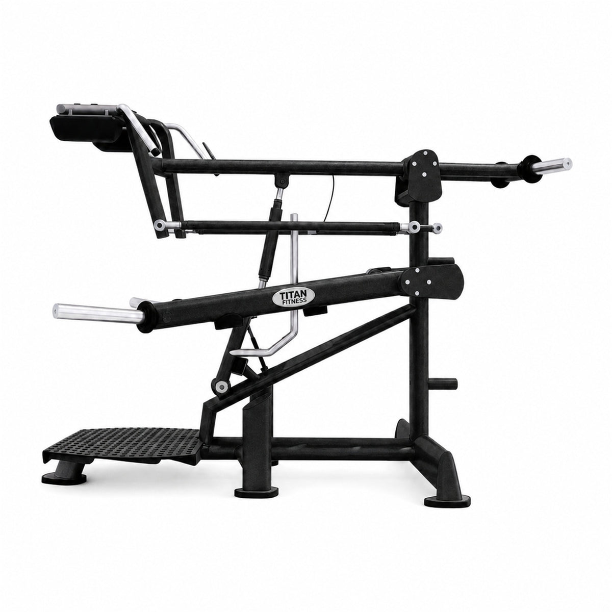 DHZ TITAN Extreme T912 Super Squat – Kniebeugenmaschine für Gesäß- und Beintraining – super squat obsidian black seitenansicht