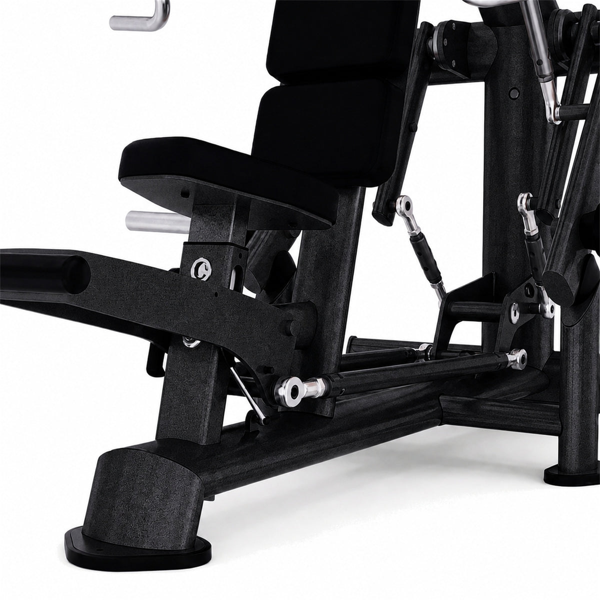 DHZ TITAN Extreme T914 Super Vertical Chest Press – Brustpresse für obere Brustmuskulatur – super vertical chest press obsidian black sitzmechanik detail