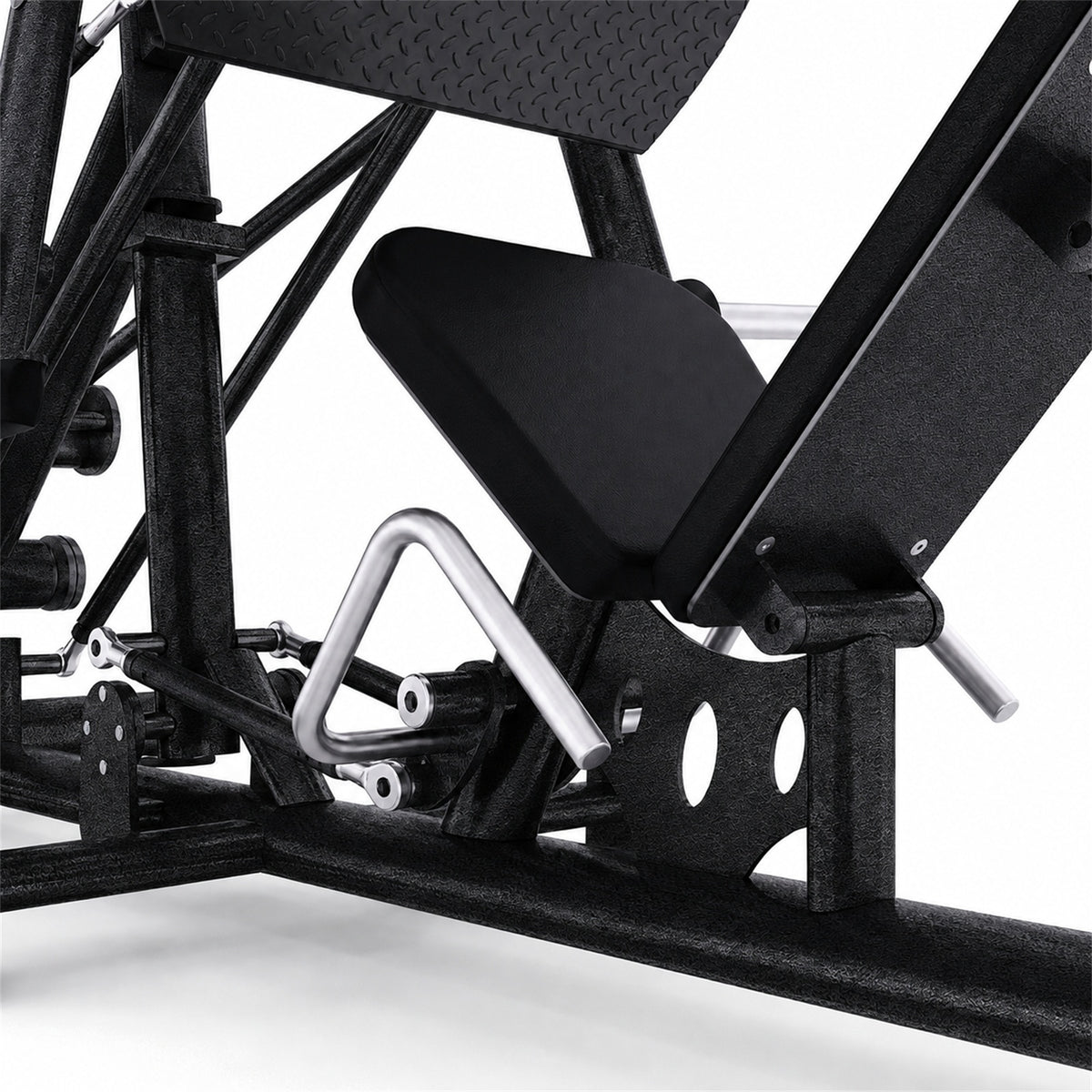 DHZ TITAN Extreme T915 Leg Press Bridge – Beinpresse für Quadrizeps- und Beintraining – leg press bridge beinpresse obsidian black sitzmechanik detail