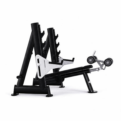 DHZ TITAN Extreme T931 Olympic Decline Bench – Professionelle Negativbank – olympic decline bench langhantelbank obsidian black gegenansicht