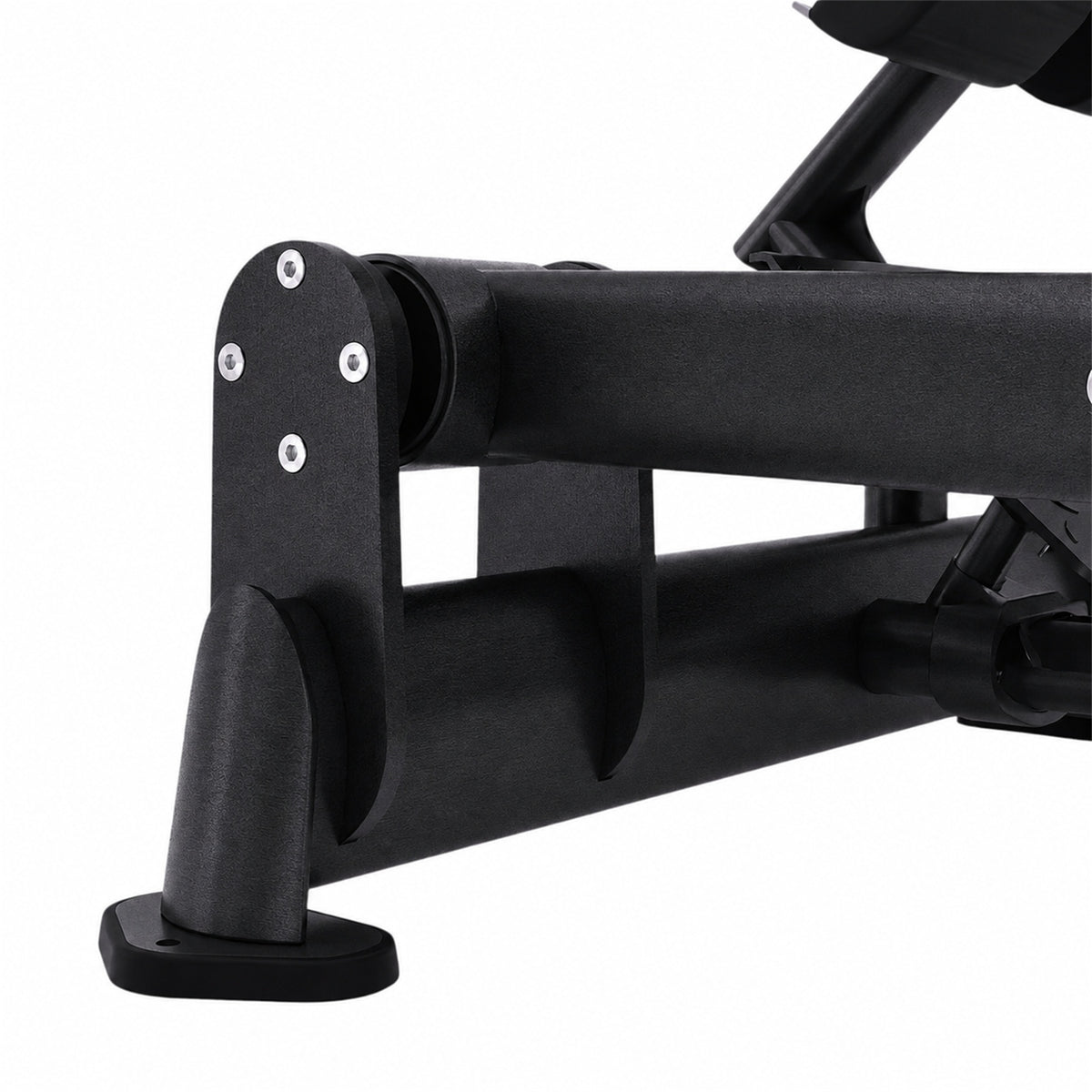 DHZ TITAN Extreme T936 Dual 45° Hip Extension – Glute- & Hamstring-Maschine – dual 45 degree hip extension obsidian black rahmen pivot detail