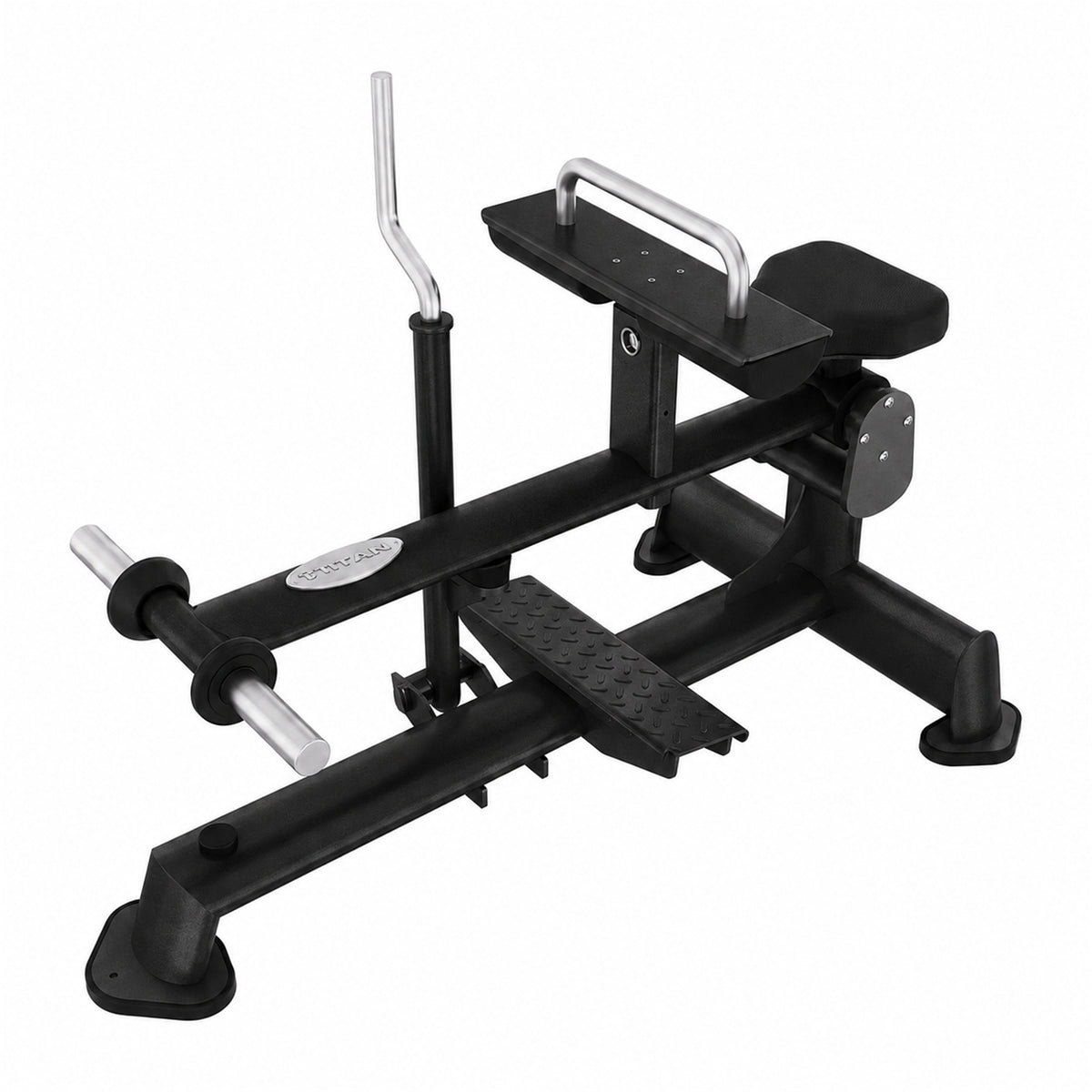 DHZ TITAN Extreme T937 Seated Calf – Professionelle Wadenmaschine – seated calf wadenmaschine obsidian black dreiviertelansicht