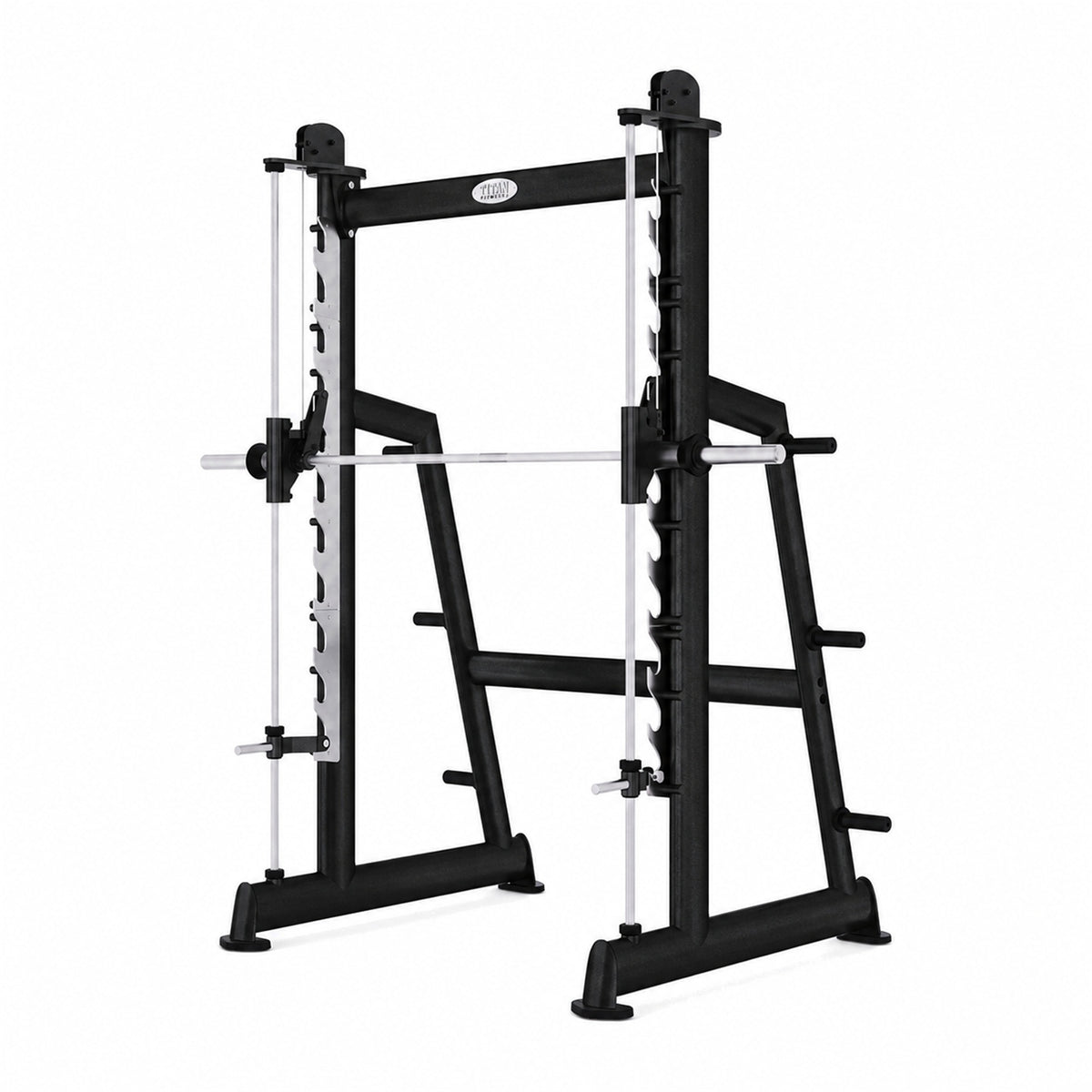DHZ TITAN Extreme T938 Smith Squat Rack – Professionelle Smith Machine – smith squat rack hauptansicht obsidian black