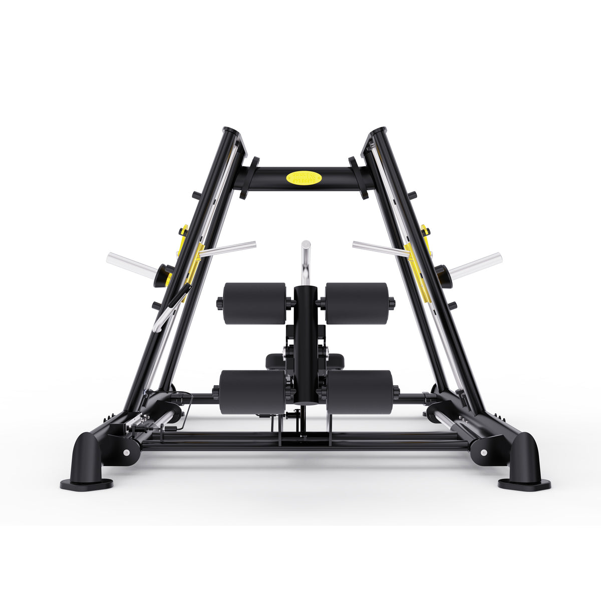 DHZ TITAN Extreme T946 Power Dual Smith Chest Press – Plate-Loaded – power dual smith chest press schwarz gold frontansicht