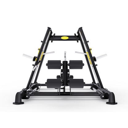 DHZ TITAN Extreme T946 Power Dual Smith Chest Press – Plate-Loaded – power dual smith chest press schwarz gold frontansicht