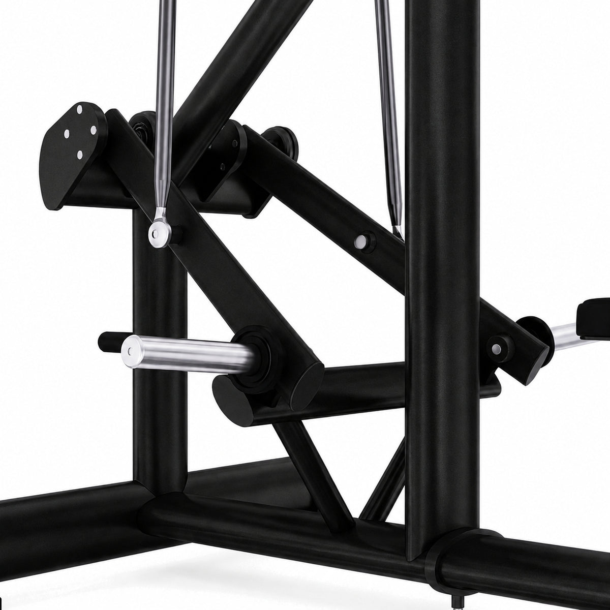 DHZ TITAN Extreme T951 Super High Row – super high row obsidian black drehpunkt gewichtaufnahme detail