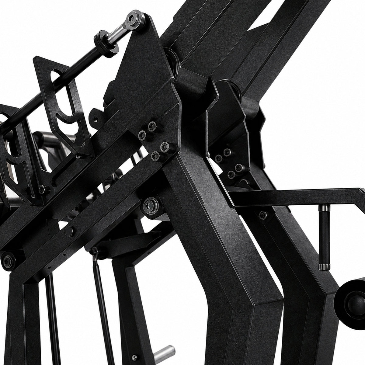 DHZ TITAN Mechanix Y920ZA Pull Down - Plate Loaded Latzug für Fitnessstudios und professionelles Rückentraining – pull down obsidian black bewegungsarm gelenk detail