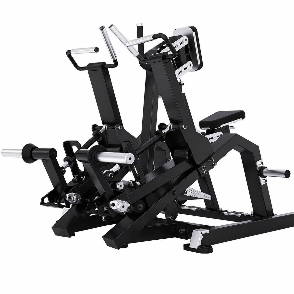 DHZ TITAN Mechanix Y930ZA Row - Plate Loaded Rudergerät für Rückentraining – row obsidian black seitenansicht