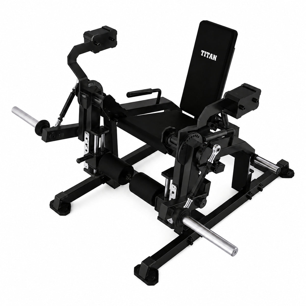 DHZ TITAN Mechanix Y961ZAG Leg Extension – Plate Loaded Beinstrecker – dhz titan mechanix y961zag leg extension obsidian black seitenansicht 