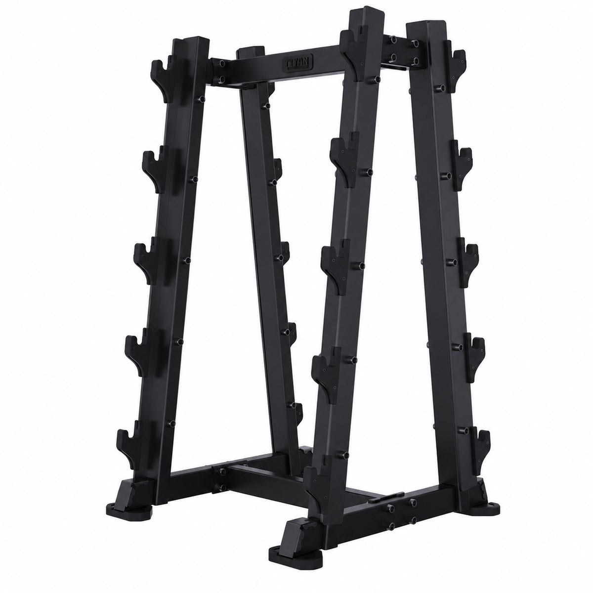 DHZ TITAN Mechanix Y981ZA Barbell Rack - Hantelablage für Langhanteln und Curlstangen – barbell rack obsidian black ansicht rechts