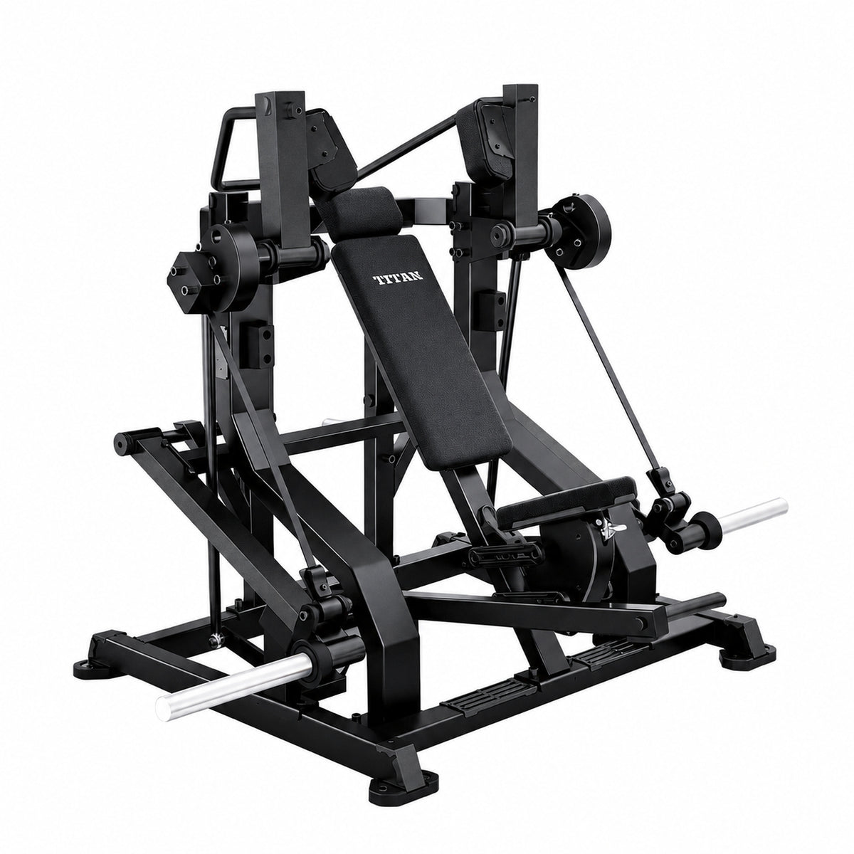 DHZ TITAN Mechanix Y983ZA Pull Over - Plate Loaded Gerät für Rücken- und Brusttraining – pull over obsidian black perspektivansicht