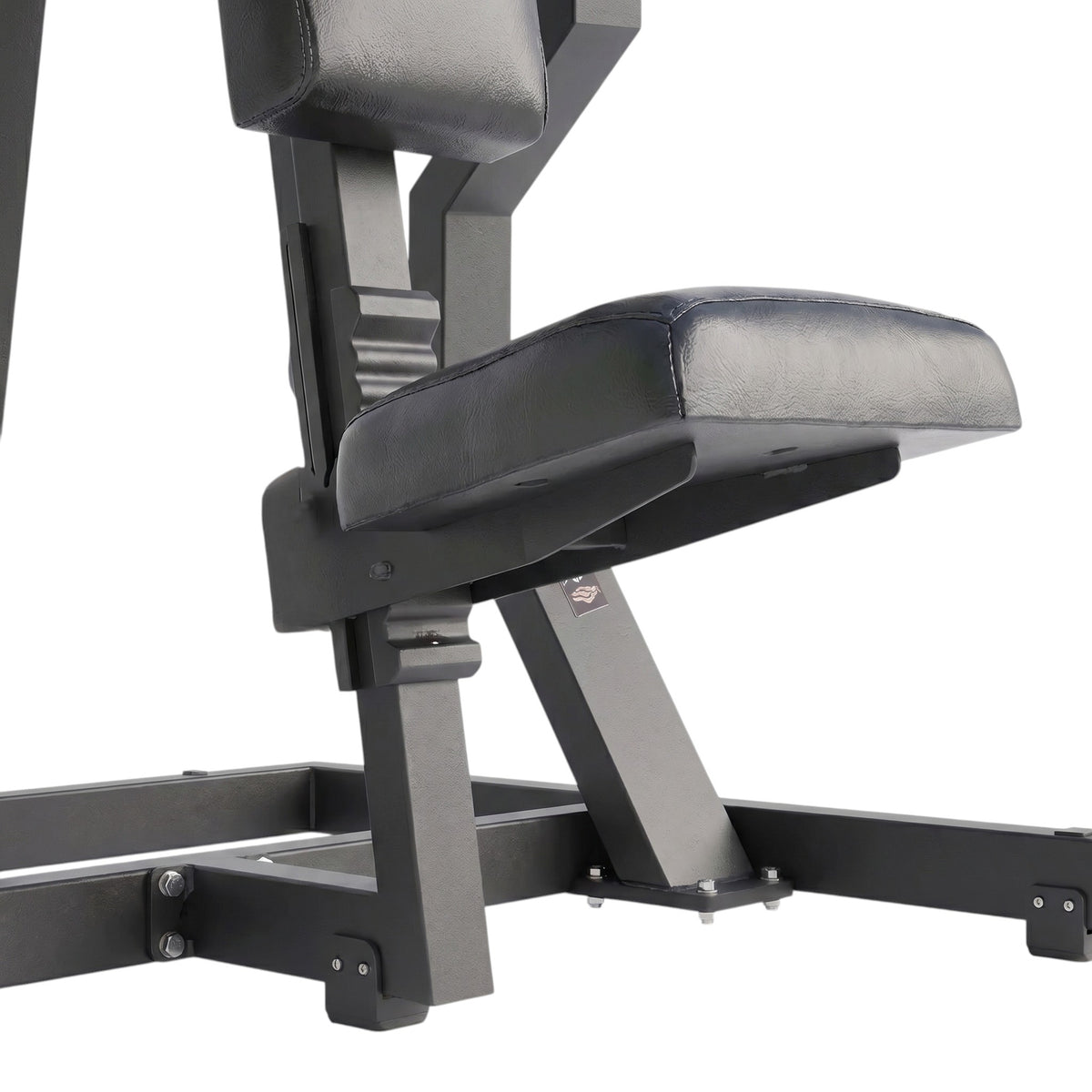 DHZ Y900 Y935 Schulterpresse (Shoulder Press) – Detail von Sitzpolster und Sitzverstellung