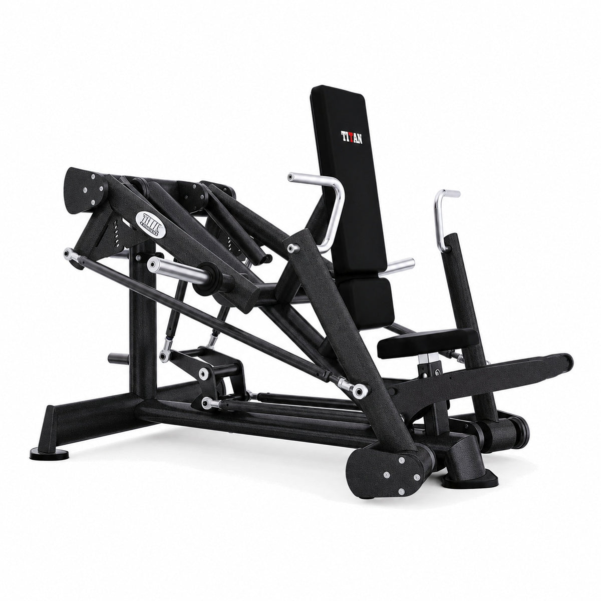 DHZ TITAN Extreme T905 Super Decline Chest Press – Brustpresse für unteres Brusttraining – super decline chest press obsidian black produktansicht 05